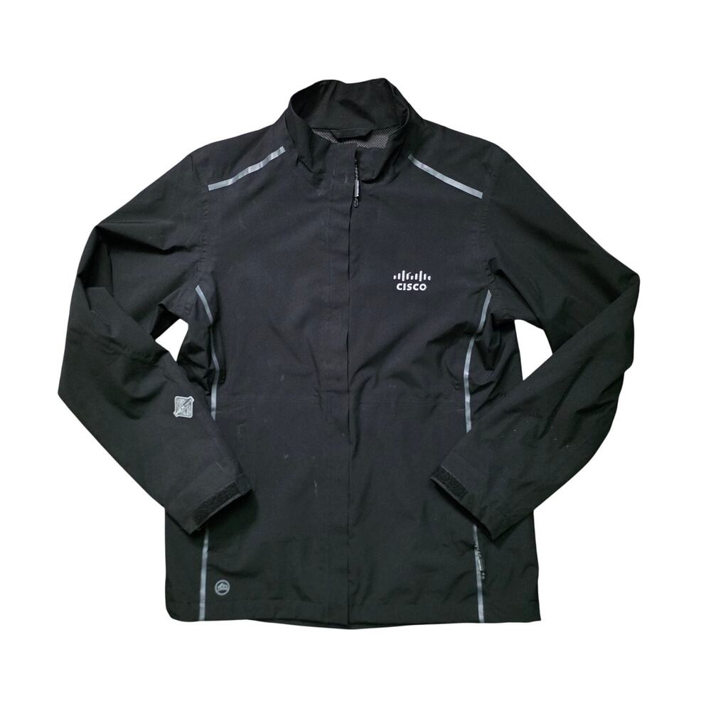 Stormtech Performance Jacket Mens Medium Black Cisco Logo Windbreaker